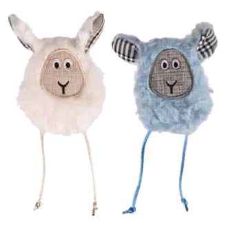 Pecorella con erba gatta per gatti