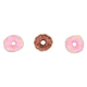 Gioco per gatti con erba gatta FuzzYard Donuts, set da 3 su cordino