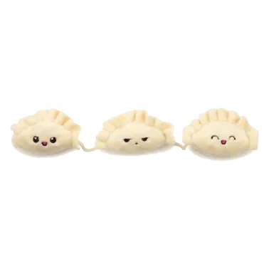 Gioco per gatti con erba gatta FuzzYard Dumplings, set da 3 su cordino