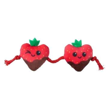 Gioco per gatti con erba gatta FuzzYard Strawberry Hearts