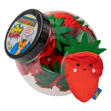 Giochi per gatti con erba gatta BAM! Fragola Sally, confezione da 20