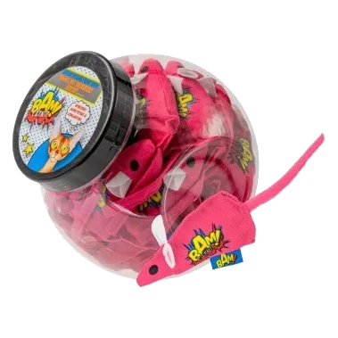 Giochi per gatti con erba gatta BAM! Topo rosa (30 pz)