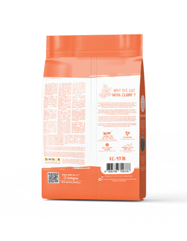 Lettiera per gatti vegetale agglomerante Kit Cat NovaClump pesca 7 L