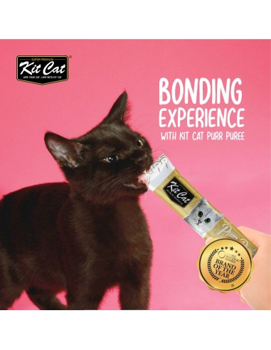Snack cremoso per gatti Kit Cat PurrPuree pollo e fibre 60 g