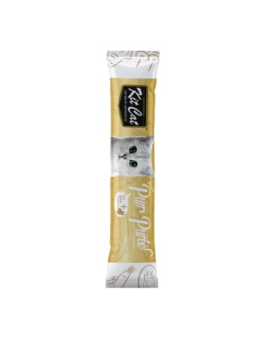 Snack cremoso per gatti Kit Cat PurrPuree pollo e fibre 60 g