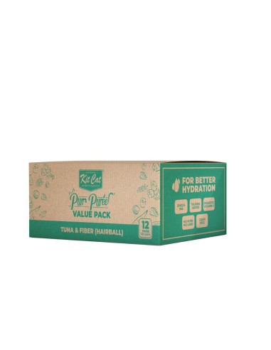Snack cremosi per gatti Kit Cat PurrPuree tonno e fibre 40 x 15 g
