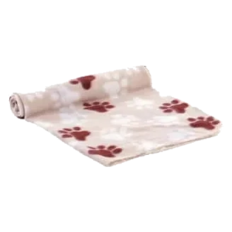 Coperta in lana Esma con impronte per cani, beige, grigio o nero
