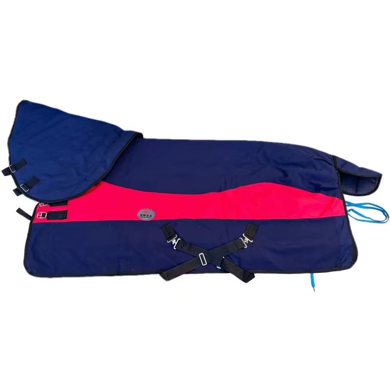 Coperta invernale impermeabile per cavallo con cappuccio – vista 7
