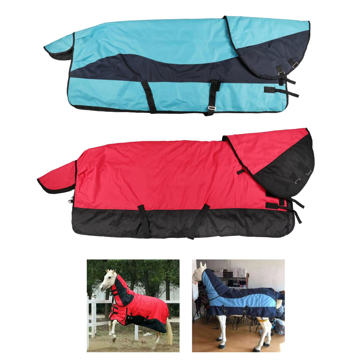 Coperta invernale impermeabile per cavallo, 3 colori – vista 6