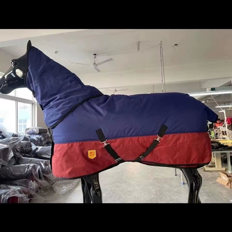 Coperta invernale impermeabile per cavallo con collo – vista 3