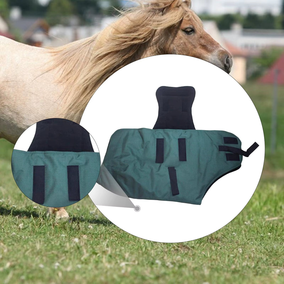 Coperta antipioggia impermeabile e traspirante per cavallo – vista 2