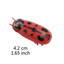 Mariquita vibradora para gatos, juguete de insecto que se mueve solo, rojo y negro