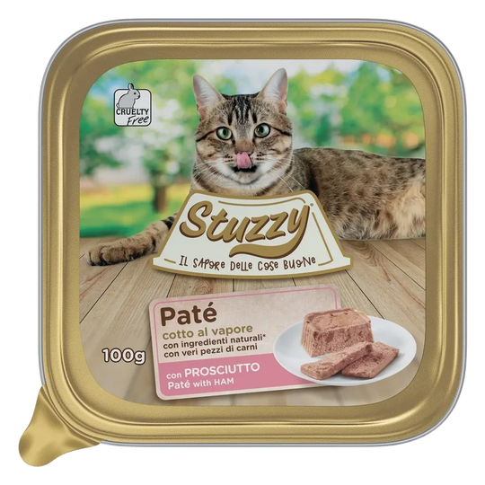 Cibo umido per gatti Mister Stuzzy Cat prosciutto, vaschetta 100 g