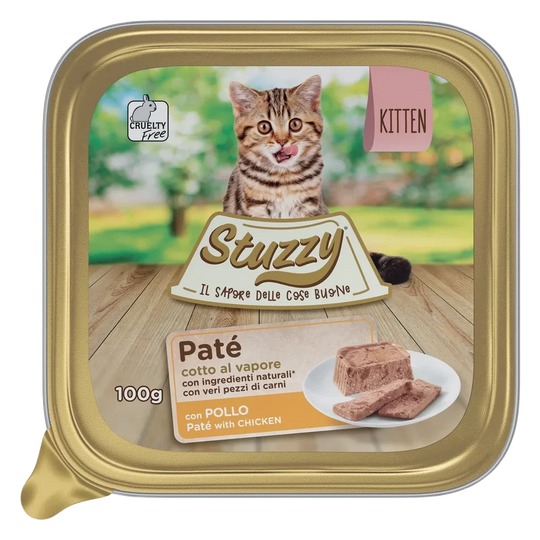Cibo umido per gattini Mister Stuzzy Cat pollo, vaschetta 100 g