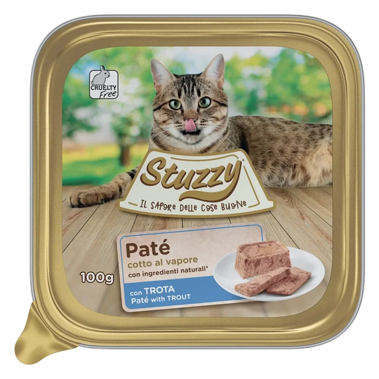 Cibo umido per gatti Mister Stuzzy Cat trota, vaschetta 100 g