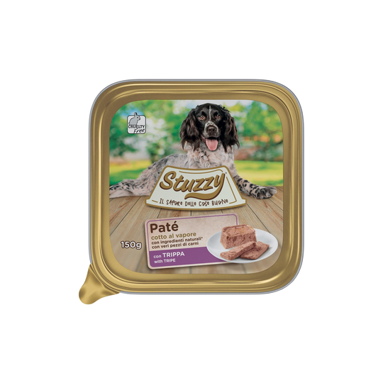 Cibo umido per cani Mister Stuzzy Dog trippa, vaschetta in alluminio