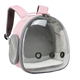 Mochila transportín rosa con ventana transparente para pájaros y pequeños animales