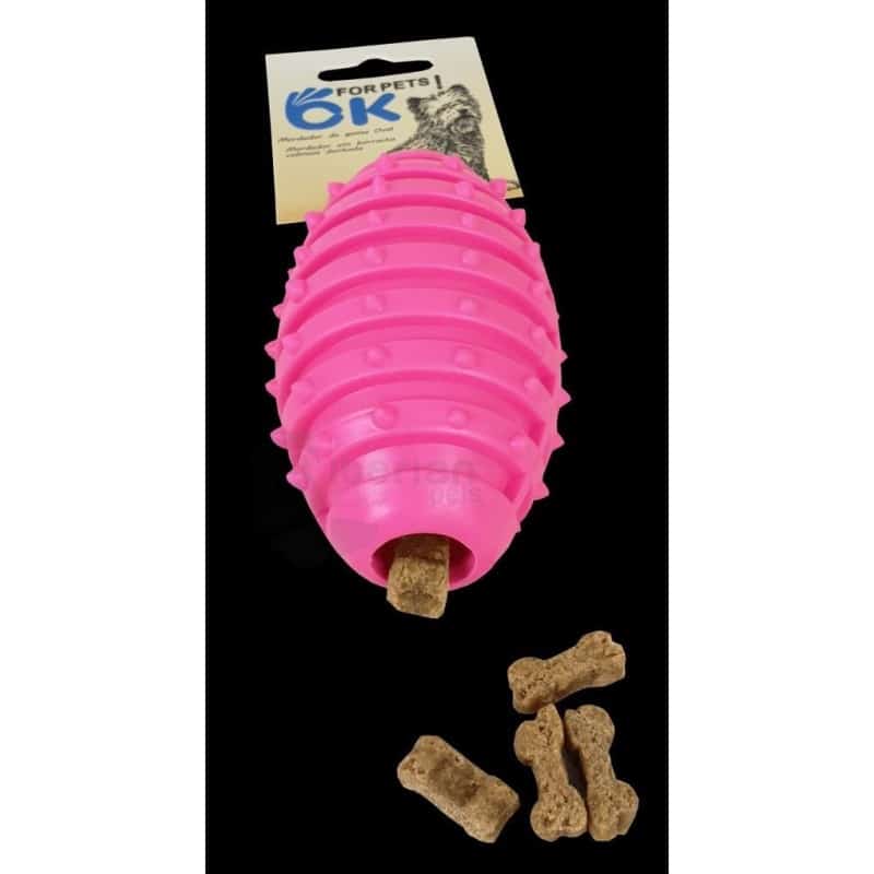Gioco da masticare ovale dentellato in TPR, 10 cm