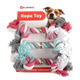 Mini nodi di cotone per cani, confezione da 3