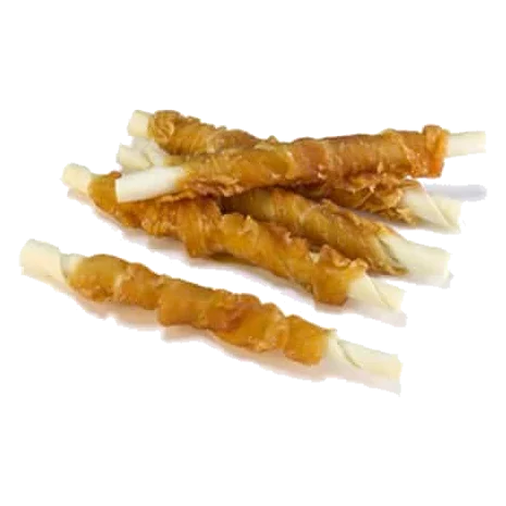 Bastoncini avvolti di pollo per cani, 13 e 20 cm