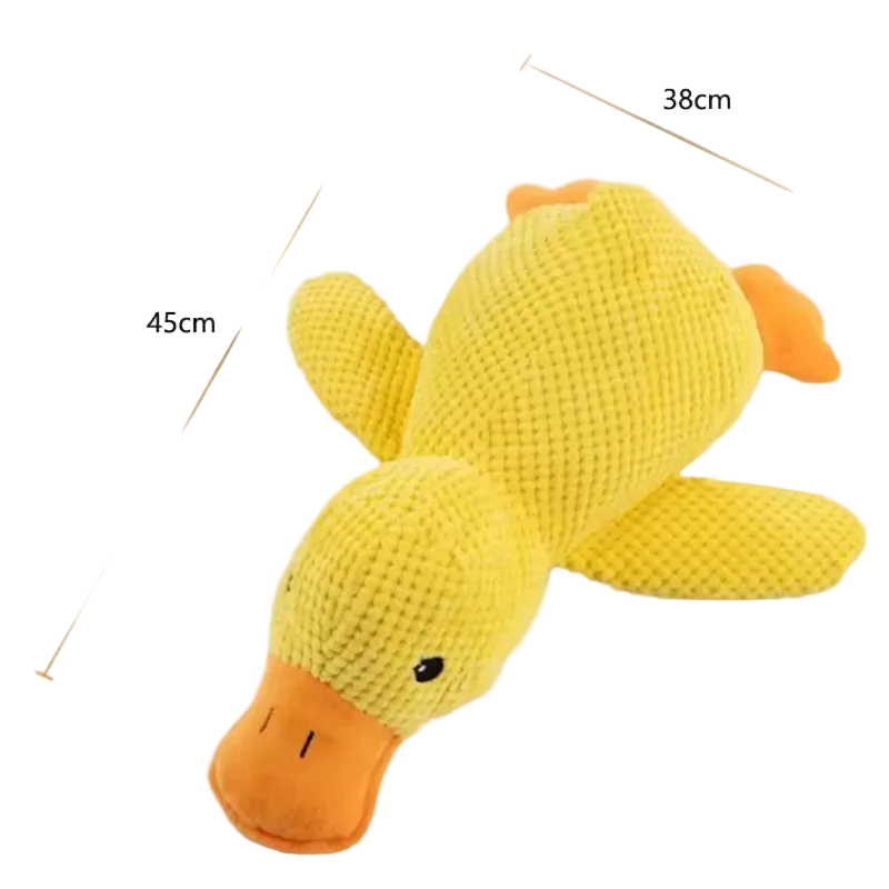 Pato de peluche que patalea y hace cua para perros, recargable, L