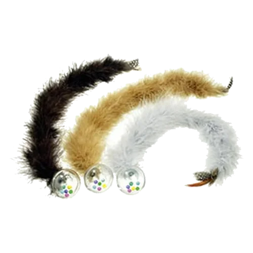 Pallina con piuma per gatti