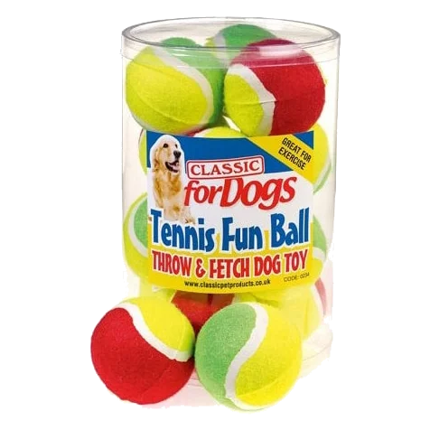 Palla da tennis per cani bicolore Classic Fun Ball, 60 mm