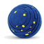 Palla interattiva per cani blu a pois gialli