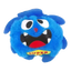 Palla interattiva per cani con rivestimento in peluche blu
