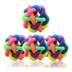 Palla da masticare in gomma dura multicolore 9 cm (T2) per cani