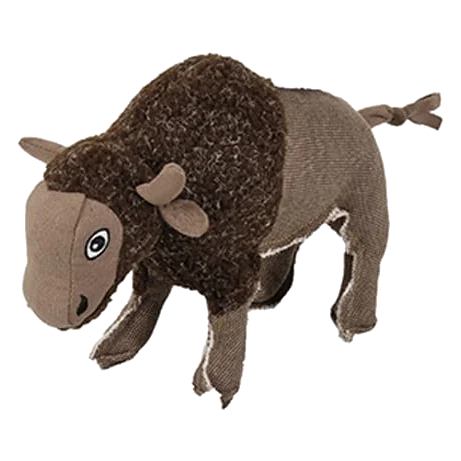 Peluche per cani bufalo con squittio, 23 cm