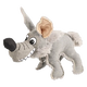 Peluche per cani coyote grigio con squittio, 28 cm