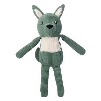 Peluche per cani in velluto a coste FuzzYard Life canguro Myrtle Green