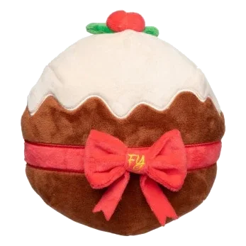 Peluche natalizio per cani FuzzYard Merry Puddin a forma di budino natalizio