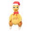 Peluche natalizio per cani FuzzYard Never Skip Leg Day Chook a forma di pollo arrosto