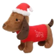 Peluche natalizio per cani bassotto con suono Flamingo