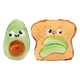 Peluche per cani FuzzYard avocado e toast, set da 2