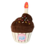 Peluche per cani FuzzYard cupcake di compleanno con squeaker