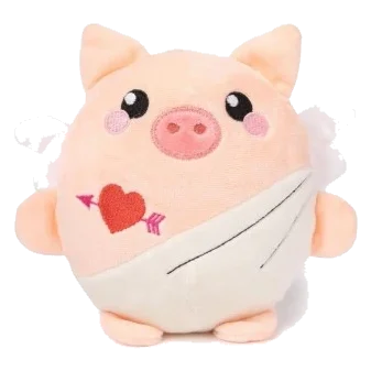 Peluche per cani FuzzYard Love Cu-pig, maialino Cupido