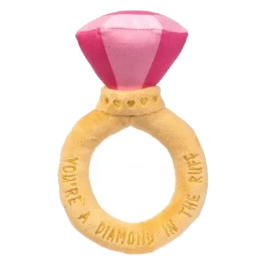 Peluche per cani FuzzYard Love Diamond In The Ruff Ring, anello di diamanti