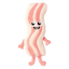 Peluche per cani FuzzYard Meat Heads Kevin Bacon-Strip con squeaker