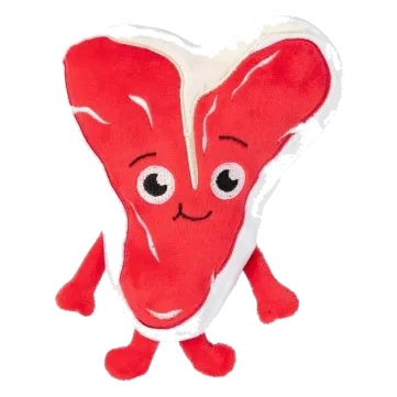 Peluche per cani FuzzYard Meat Heads Tim Tee-Bowne con squeaker