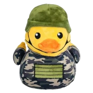 Peluche per cani FuzzYard Commanduck papera con squeaker