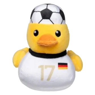 Peluche sonoro per cani FuzzYard Papera calciatrice Germania n. 17