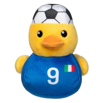 Peluche sonoro per cani FuzzYard Papera calciatrice Italia n. 9