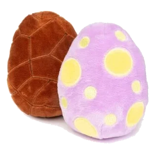 Peluche uova di Pasqua per cani FuzzYard, confezione da 2