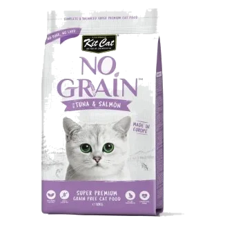 Crocchette per gatti senza cereali Kit Cat No Grain tonno e salmone, 10 kg