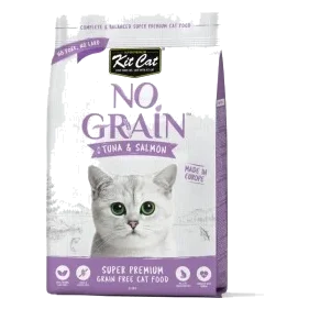 Crocchette per gatti senza cereali Kit Cat No Grain tonno e salmone, 1 kg