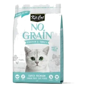 Crocchette per gatti senza cereali Kit Cat No Grain pollo e tacchino, 1 kg