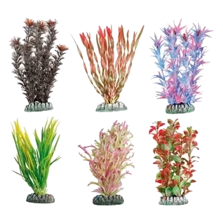Pianta in plastica Guyana assortita per acquario, XS, 9 cm